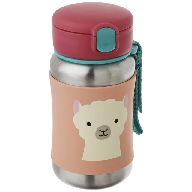 Vaso para Niños Skip Hop Zoo con Popote de Acero Inoxidable 350 mL - Llama