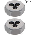 thumbnail image 4 of HUGFEGWE Hex Rethreading Die, UNC 4-40 Carbon Steel Thread Die, Hex Rethreading Die Machine Thread Die, Hexagon Taper Pipe, 2 Pcs CJB91-22851, 4 of 7