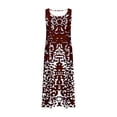 thumbnail image 5 of LOVZFMLL Robes Sans Manches pour Femmes et Col Rond en Lin Imprimé Longue Robe avec Poche, 5 of 5
