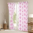 thumbnail image 3 of Homewish Cute Dog Paw Blackout Curtains,Kawaii Bowknot Heart Curtains Pack of 2 (42x84 Each),Pink, 3 of 6