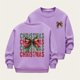 thumbnail image 1 of Cowsor Girls Sweatshirts Kids Cute Graphic Crewneck Pullover Tops Xmas Long Sleeve Holiday Shirts, 1 of 5