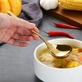 thumbnail image 2 of Paquete de 3 cucharones para sopa de acero inoxidable, resistente, de gran volumen, cuchara para sopa, utensilio de cocina chapado en titanio pulido (plata) Fason CDWJ157, 2 of 5