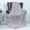 thumbnail image 4 of Paisley Soft Flannel Fleece Throw Blanket, Repetition of Oriental Motif Flowers in Pastel Tone, Cozy Plush for Indoor and Outdoor Use, 70" x 90", Laurel Green Lavender, by Ambesonne, 4 of 5