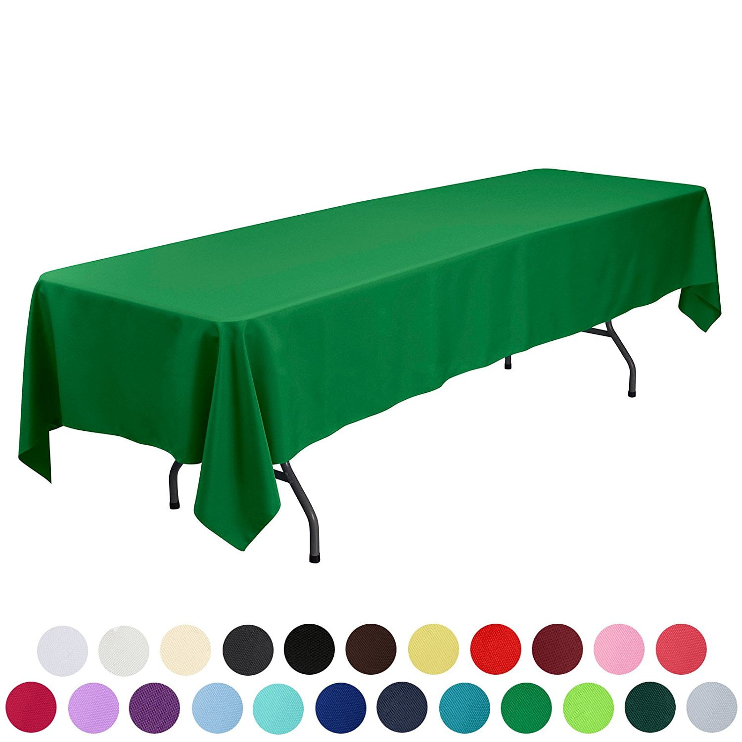 60 x 126 inch Rectangular Solid Polyester Tablecloth for Wedding