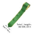 thumbnail image 2 of St. Patrick's Day Ribbon Irish Shamrock Wired Ribbon, Clover Patrick's Day Wreath Bow Green Shamrock Irish Holiday DIY Crafts, St. Patrick's Wreath DIY Crafting Gifts Wrapping, 2 of 4