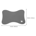 thumbnail image 2 of Phenofice Tapis d'Alimentation pour Chat Gris Tapis d'Alimentation pour Animaux en Forme d'Os à la Mode 1 Pcs, 2 of 7