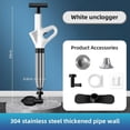 thumbnail image 3 of Toilet Plunger, Drain Clog remover, Plungers for Bathroom, Drain Snake, Air Drain Blaster with Real-Time, 3 of 10