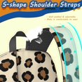 thumbnail image 5 of Brown and Beige Leopard Print 17" School Backpacks for Teens,Waterproof Oxford Fabric,S-Shape Padded Straps for School,Travel,Hiking,Camping, 5 of 6