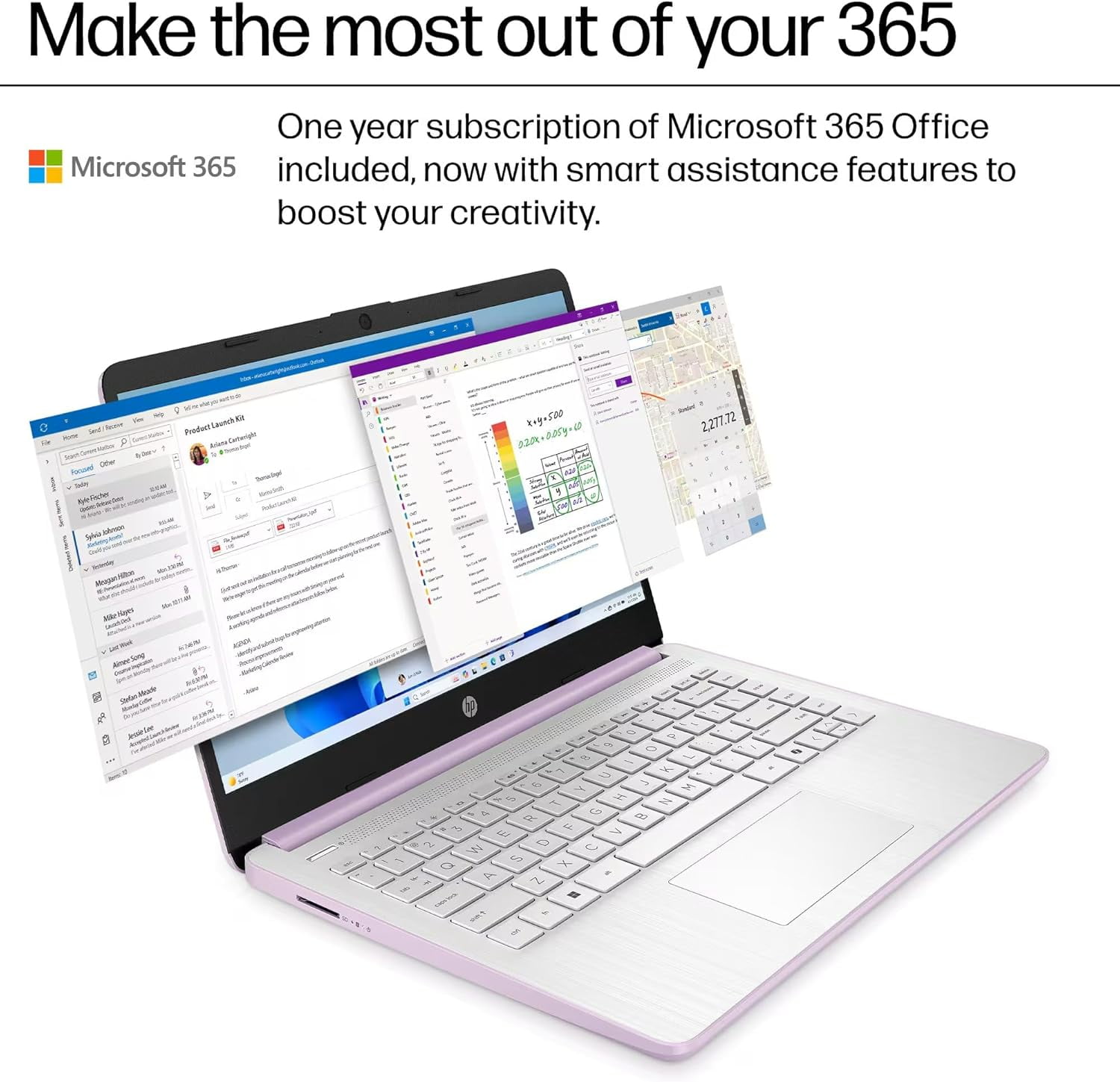 HP 14" Laptop Student Business Computer, Intel N150 Processor, 1-Year Microsoft 365, 32GB RAM, 128GB UFS, 256GB Micro SD Card, Copilot AI, Windows 11 Pro