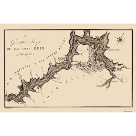 Historic Nautical Map - Ohio River - Collot… product image