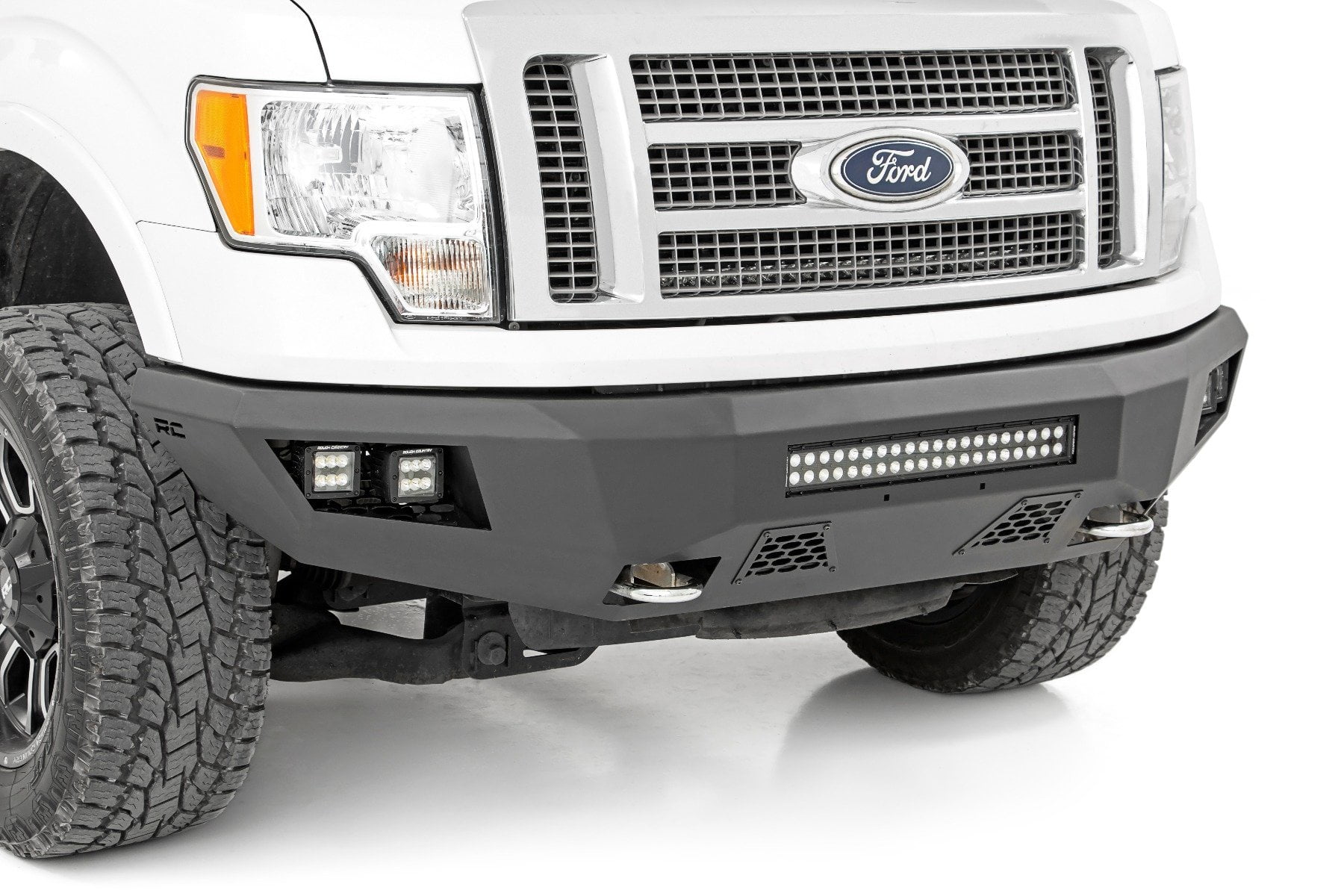 Rough Country Heavy Duty Led Front Bumper For 2009 2014 Ford F150 10767 Walmart Com Walmart Com