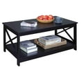 thumbnail image 3 of Convenience Concepts Oxford X Frame Coffee Table with Open Bottom Shelf, Black, 3 of 4