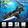 thumbnail image 3 of Remote Control Shark Toy 2.4Ghz RC Shark Pool Toy 500mAh Rechargeable High Simulation Shark Toys IP67 Waterproof Shark RC Toys Electric Shark Toy with Light Spray Water for Boys Girls, 3 of 7