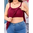 thumbnail image 3 of Charmo Débardeurs à Bretelles Réglables Grande Taille pour Femmes Blouse Plissée Sans Manches avec Soutien-Gorge Intégré,1x-4x, 3 of 7