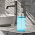 thumbnail image 6 of Unique Bargains 1 Pc Durable Diamond-shaped Soap Dispenser 11.16oz Blue Silver Tone, 6 of 6
