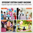 thumbnail image 6 of VEVOR Electric Cotton Candy Machine, 1000W Candy Floss Maker, Commercial Cotton Candy Machine with Stainless Steel Bowl, and Sugar Scoop, Perfect for Home Kids Birthday, Family Party (Pink), 6 of 7