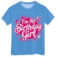 thumbnail image 3 of Tiijoy Girls Birthday T Shirt Letter Print Short Sleeve Crewneck T-Shirt, Sizes 3-13, 3 of 3