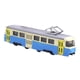 thumbnail image 1 of Modelo de tranvía eléctrico a escala 1:90, regalo de cumpleaños, artículo decorativo coleccionable interactivo. Azul, 1 of 9