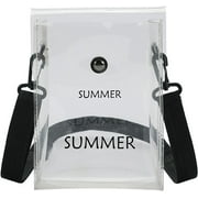 YOUI-GIFTS Clear Crossbody Bag Transparent Cell Phone Purse Small PVC Shoulder Bag Jelly Handbag with Adjustable Strap