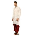 thumbnail image 2 of Mens Handmade Art Silk Loop Button Designer Kurta Dhoti Set/Mens Indian Sherwani, 2 of 4