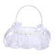 thumbnail image 5 of Cesta de niña de flores blancas, cesta de de flores de con asa, cesta de boda Fariy de marfil para suministros de boda de Estilo D Soledad canasta de boda, 5 of 10
