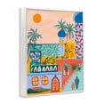 thumbnail image 4 of Egyptian City Architecture White Framed Giclee Art, design by Nabeela Rumi, 4 of 9