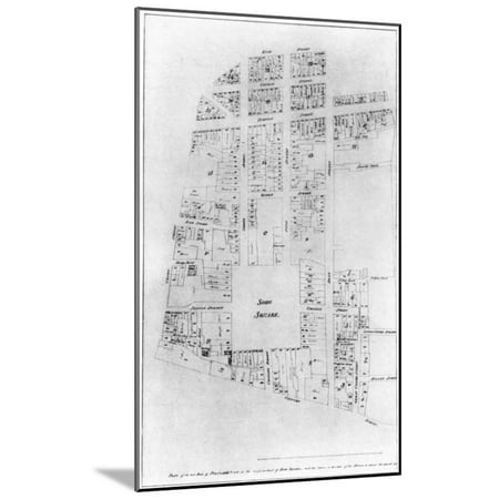 Plan of the Duke of Portland's Estate, Soho Square, London, 1907 Wood Mounted Print Wall
