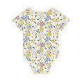 thumbnail image 2 of Daiia Wildflower Honeybee Printed Unisex-Baby Short Sleeve Onesies Bodysuits Baby Climbing Clothes Soft and Comfortable Romper with Expandable Shoulder Design-18 Months, 2 of 8