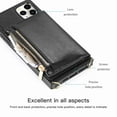 thumbnail image 2 of Dteck Case For iPhone 11 Pro Max 6.5 2019 Wallet Card Holder PU Leather Card Pockets Protective Shockproof Flip Folio Zipper Purse Cover, Black, 2 of 5
