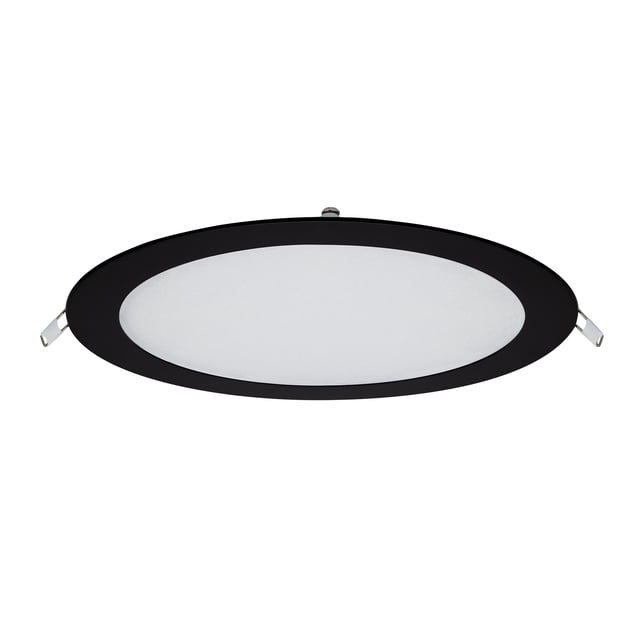 Estevez Luminaria LED Empotrable Circular FLAT CCT 18W Negro – Temperatura Ajustable