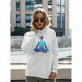 thumbnail image 2 of Lotus Pose Yoga Hoodie Women -Image by Shutterstock, Female 5X-Large, 2 of 4