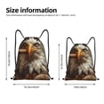 thumbnail image 5 of Yiaed Funny Bald Eagle Print Drawstring Bags Drawstring Backpack Bulk String Back Pack Gym Sport Bag-Small, 5 of 5