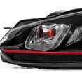 thumbnail image 6 of AKKON - For 10-14 VW GOLF GTI [Red Stripe Dual U-Halo] LED Tube Black Bazel Projector Headlight Pair, 6 of 6