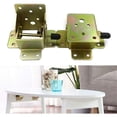 thumbnail image 3 of (1 Pair) 90 Degree Self Locking Folding Table Leg Extensions, Foldable, Telescopic, Hidden Shelf Brackets For Desk, Bed, Hinged, 3 of 5