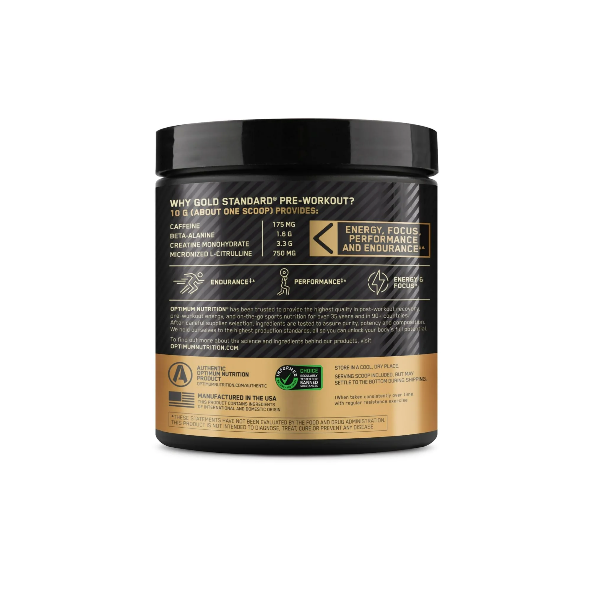 Optimum Nutrition Gold Standard Pre-Workout, 30 Servings (Choose Flavor)