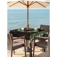 thumbnail image 3 of Outdoor Tablecloth with Umbrella Hole for Patio/Picnic/Party/Camping, Spring Eucalyptus Leaves Waterproof Table Cloth Square Cover Washable, Farmhouse Botanical Brown Wood (54"x 54"), 3 of 8