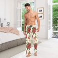 thumbnail image 6 of FORMRS Mens Pajama Pants with Pockets Sleepwear Lounge Bottoms Sizes S-2XL, Christmas Poinsettia, 6 of 7
