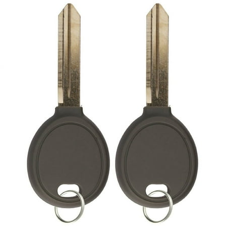 Keylessoption 2004-2015 Dodge Chrysler Jeep Y164 Transponder Chip Uncut Ignition Key, Pack of 2