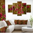 thumbnail image 1 of Spring Garden with Little Red Flowers - Large Floral Canvas Artwork, 1 of 4
