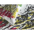 thumbnail image 4 of Ambesonne Rasta Quilted Bedspread Set 3 Pcs, Hair Style Lion Portrait, Queen Size, Green Yellow and Red, 4 of 5