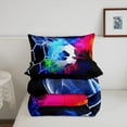 thumbnail image 5 of Erosebridal Soccer Comforter Set Football Bedding Set 3D Soccer Ball Pattern Comforter Sports Theme Quilt Set, 5 of 7