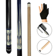 thumbnail image 1 of Taco de Billar Desarmable de Maple Azul con Blanco Bago Desarmable, 1 of 6