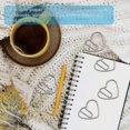 thumbnail image 3 of 100 Pieces Love Heart Shaped Small Paper Clips Bookmark Clips For Office School Home Metal Paper Cl, 3 of 5