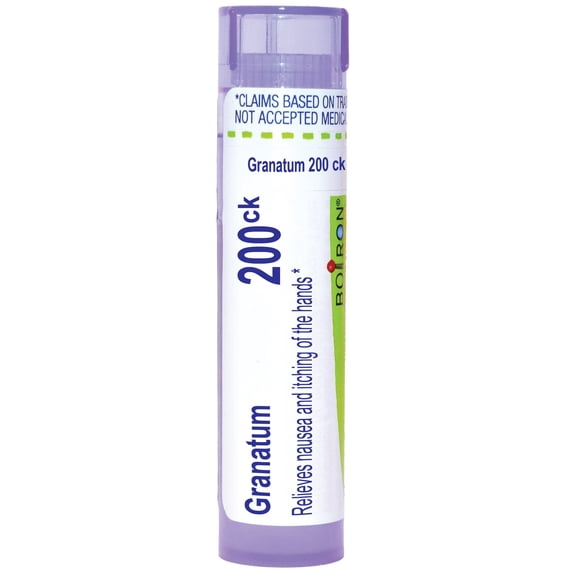 Boiron Granatum 200CK, Homeopathic Medicine for Nausea And Itching Of The Hands, 80 Pellets