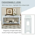 thumbnail image 5 of Console Table with 4 Drawers, Rustic Entryway Sofa Table with Storage Shelf, Solid Wood Narrow Sofa Foyer Table for Entryway, Hallway, Living Room, Home Decor, Antique White, 5 of 9