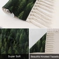 thumbnail image 6 of Green Forest Washable Area Rug 3'x5', Pine Trees Modern Mysterious Art Woven Cotton Tassels Kitchen Rugs, Non Slip Indoor Door Mat Throw Carpet for Entryway Living Room Nursery Laundry Room, 6 of 9