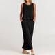 thumbnail image 4 of Puntoco 2 piezas moda mujer cuello redondo sólido sin mangas blusa + bolsillos sueltos pantalones conjuntos liquidación Puntoco Puntoco-2049, 4 of 9