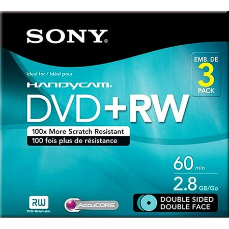 Sony DPW60DSR2H - 3 x DVD+RW (8cm) - 2.8 GB (60min)