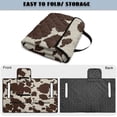 thumbnail image 6 of Xixirimido Golf Cart Seat Cover Quilted Golf Cart Seat Towel Blanket with 4 Pockets & Non Slip Backing Universal Fit for 2 Person Seats Carts, Brown Cow Cowhide, 6 of 8