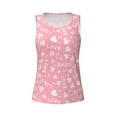 thumbnail image 4 of Xecao Love print women's scoop neck, loose-fit workout tank tops for the gym., 4 of 9